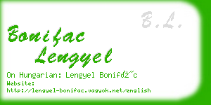 bonifac lengyel business card